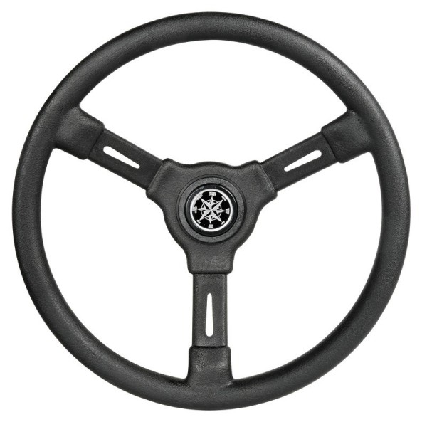 Volante nero a 3 razze con impugnatura anatomica