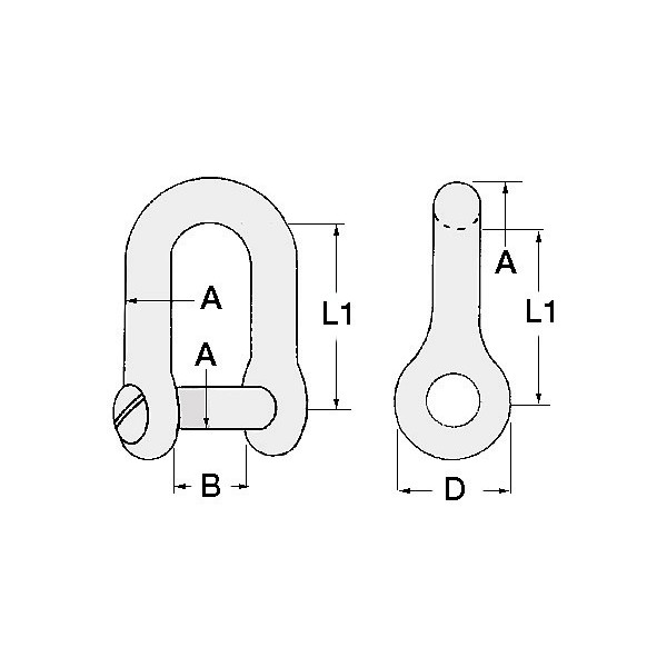 Grillo con perno incassato per ancore in acciaio inox - Ancoraggio e Ormeggio - 0108005 2