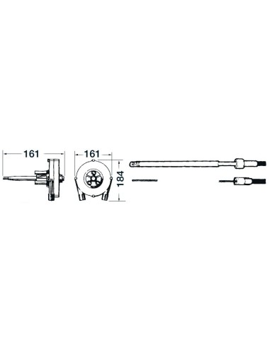 Timoneria rotativa T 85 - Motonautica e Acc. Motore - 4518500