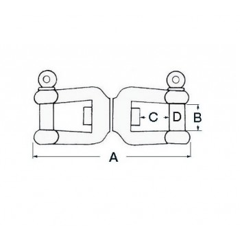 Girella inox AISI 316 lucidata a specchio versione grillo + grillo