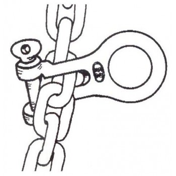 Connettore a cavallotto KONG Chain gripper in acciaio inox 