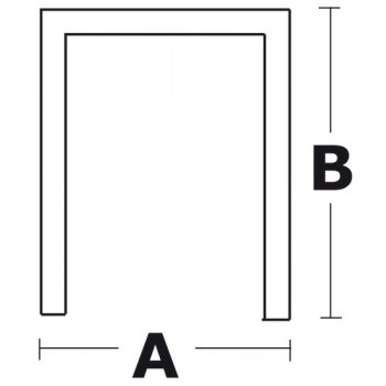 Staffa ad U per fissaggio rulli centrali fissi o basculanti