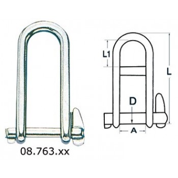  Shackle with latch docking ø 5 mm