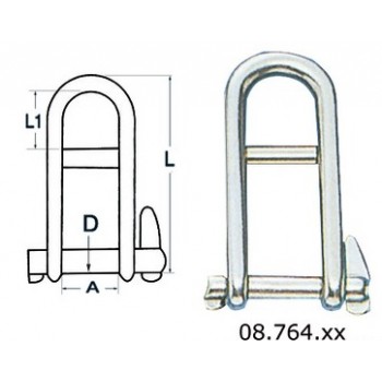  Shackle with latch docking With stop bar