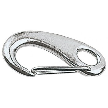  Snap-hooks with spring opening, made of stainless steel