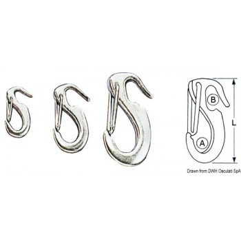 Moschettone per fiocco a ribattere