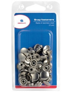 Bottoni in acciaio inox - Blister da 15 pz