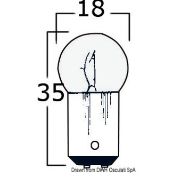 Lampadina bipolare con sfera piccola per luci di via barca