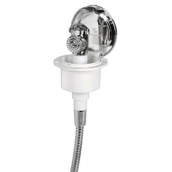 Box doccia CLASSIC EVO con doccia a pulsante Mizar - Sportello CROMATO