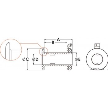 Brass threaded skin fitting