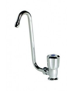 Rubinetto con becco snodato in ottone cromato