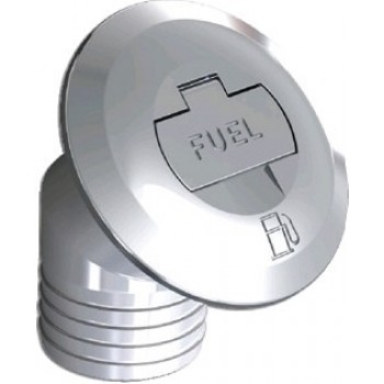 Chromed Tilted 30° brass plug with key ø 50 mm 