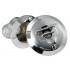 Chromed Tilted 30° brass plug with key ø 50 mm