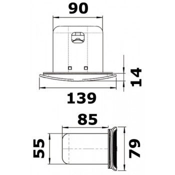 Tromba da incasso Sound in ABS bianco - 12V 