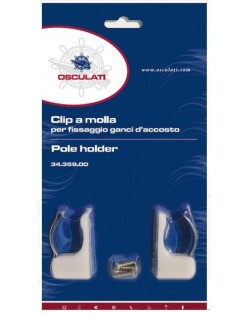Clip a molla per fissaggio ganci d'accosto
