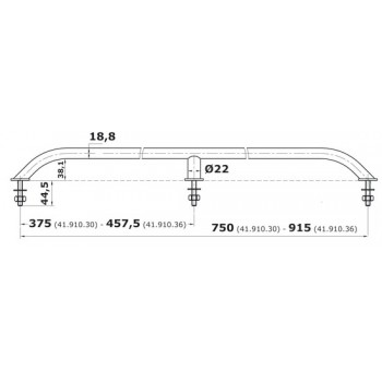 Corrimano in tubo ovalizzato