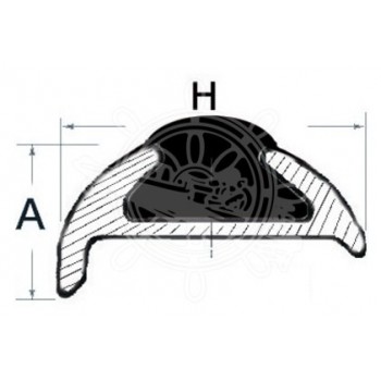 Inserto in PVC flessibile per profilo da 25 mm - 24 mt