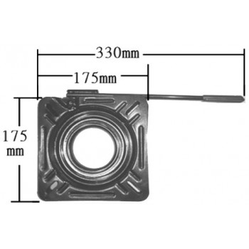 Rotating base guided with the seat