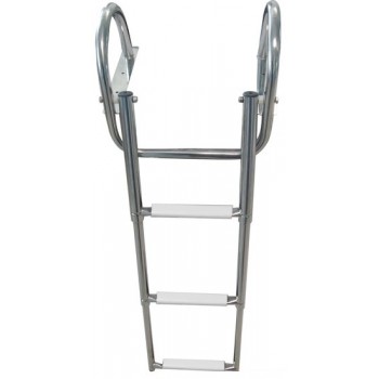 Scaletta telescopica da plancetta con maniglioni, 4 gradini