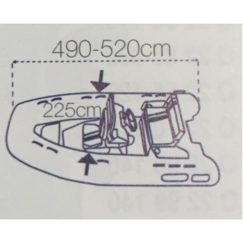 Tender cover "Covy Line" TG. M 490/520 cm