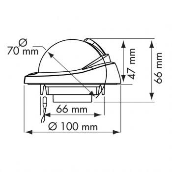 PLASTIMO OFFSHORE 75 COMPASSES FLUSHMOUNT ON HORIZONTAL SURFACE - BLACK