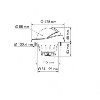 PLASTIMO BLACK COMPASS WITH BLACK FLAT CARD