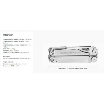 PINZA MULTIUSO LEATHERMAN WAVE+   - 18 UTENSILI