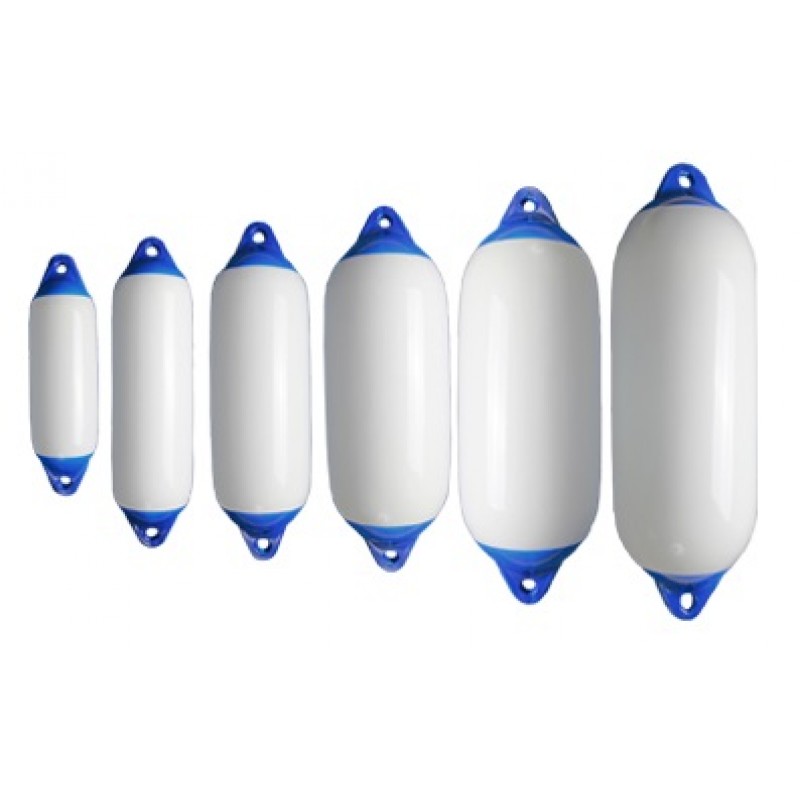Parabordo cilindrico Majoni bianco con testa blu
