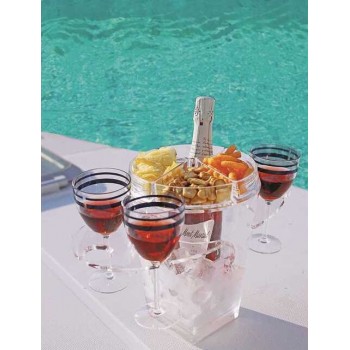 CHAMPAGNE BUCKET WITH GLASS HOLDERS 