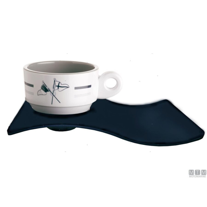 ESPRESSO CUP WITH PLATE BLUE WAVES