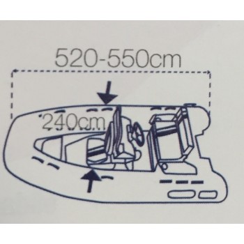 Tender cover "Covy Line" TG. L 520/550 cm