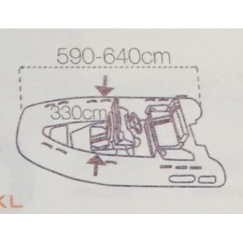 Tender cover "Covy Line" TG. XXL 590/640 cm