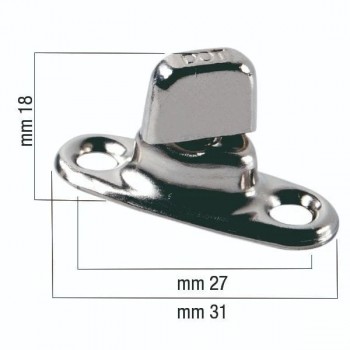 10 Tornichetti per fissaggio telo, tende, tendalini e telocopribarca - mod. BASSO