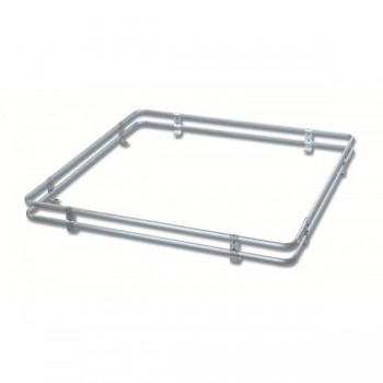 Roof rack of double oval profile without central rack