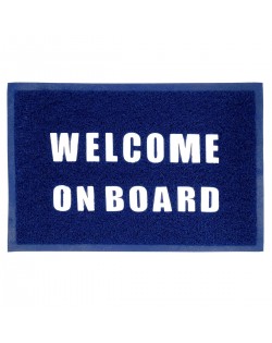 Tappetino zerbino BENVENUTO WELCOME ON BOARD BLU cm 60X40