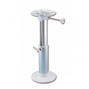 Base and column telescopic  +  rotating seat support - white