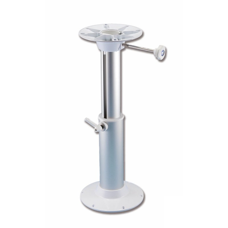 Supporto sedile telescopico in alluminio anodizzato - base BIANCO