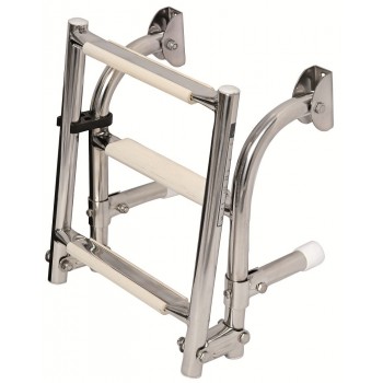 Scaletta pieghevole 63x22cm fissaggio su murata - per gommoni