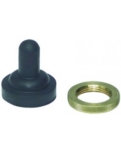 Rubber cap with brass washer
