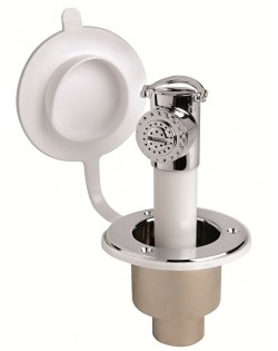 Shower box with Mizar push-button shower - chromed base
