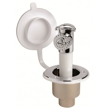 Box doccia con doccia a pulsante Mizar - BASE CROMATA