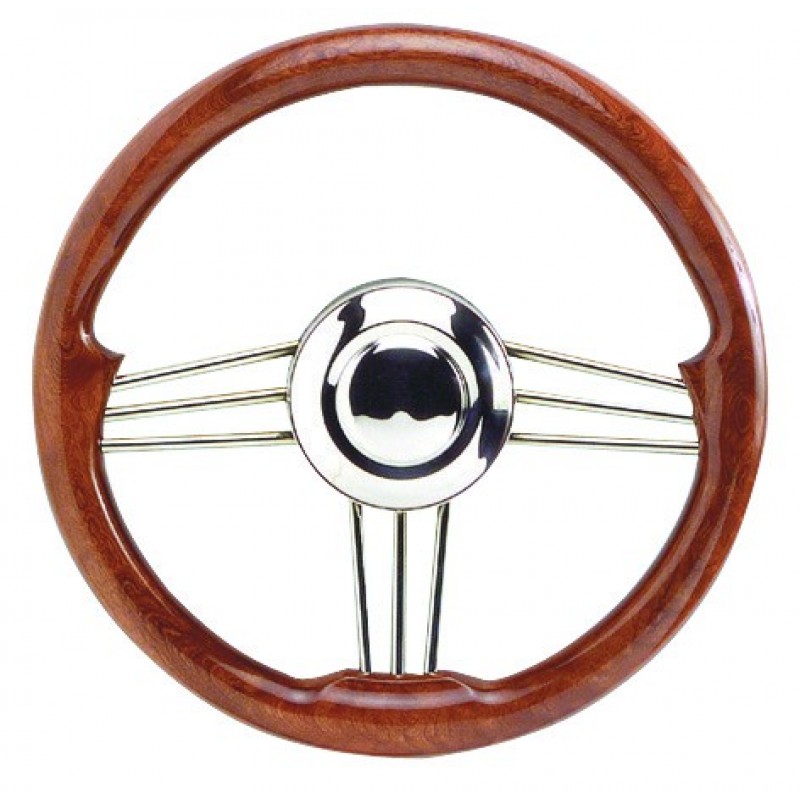 Volante Elite in mogano veniciato ai poliuretani - ø 35 cm