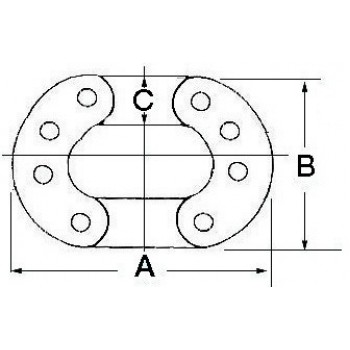 Falsa maglia in acciaio inox per catena calibrata 