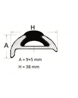Inserti in PVC flessibile 38 mm - 24 mt