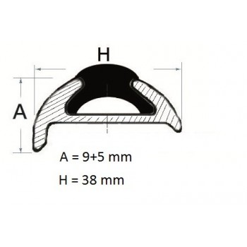 Inserti in PVC flessibile 38 mm - 24 mt
