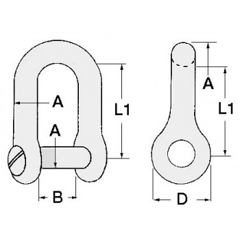 Grillo con perno incassato per ancore 