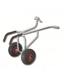 Carrello anteriore snodato per trasporto canotti pneumatici