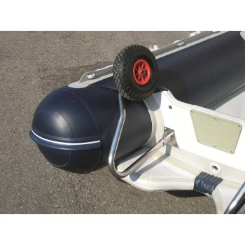 Couple stern wheels for rubber boats with flaps 