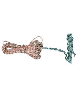 Spezzone di cima Ø 8 mm con catena in levilene arancio