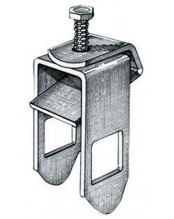 Staffa di bloccaggio rullo laterale, foro quadro 30 mm